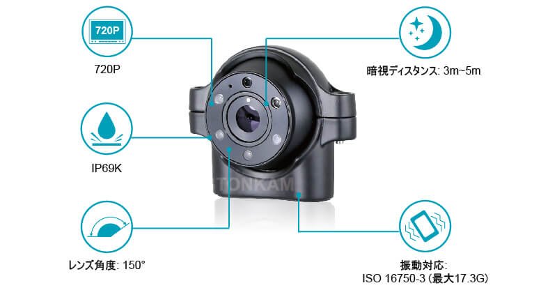 720P HD 暗視型防犯カメラ